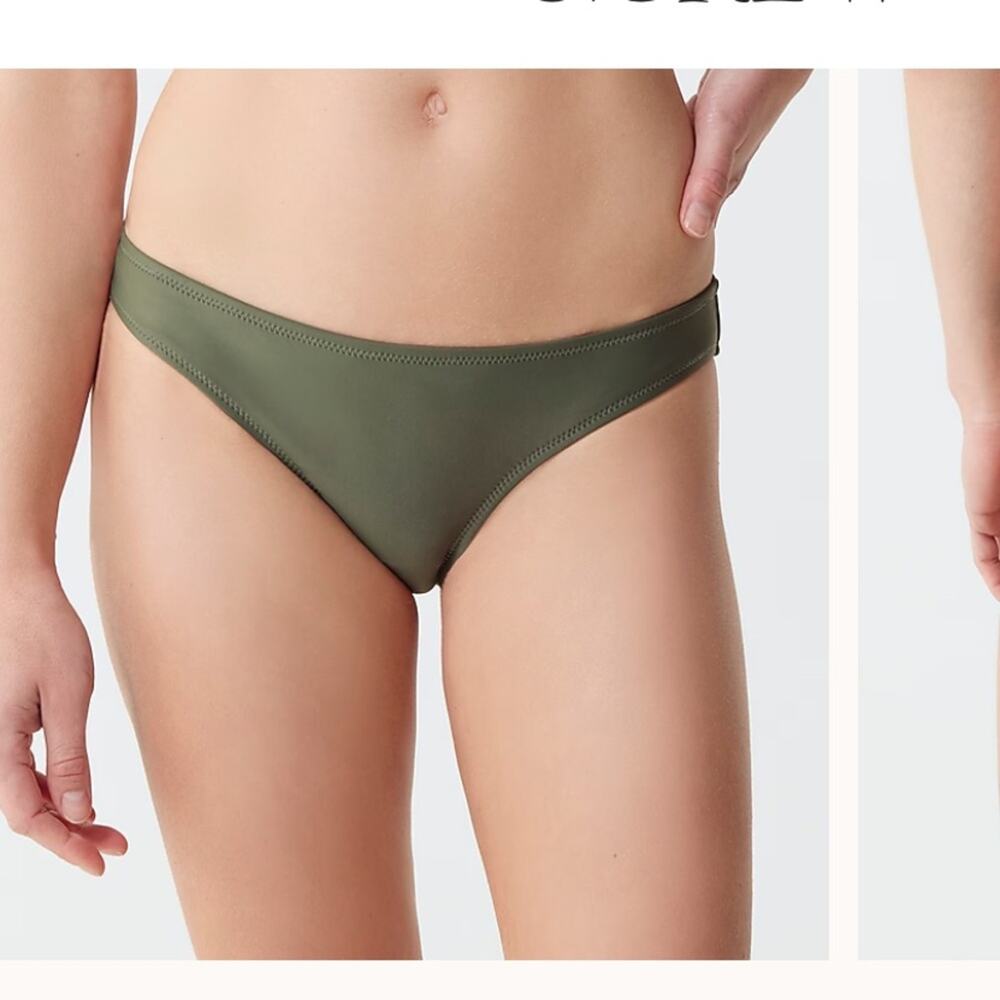 J. Crew Heritage 1989 high-leg bikini bottom Green Size Large